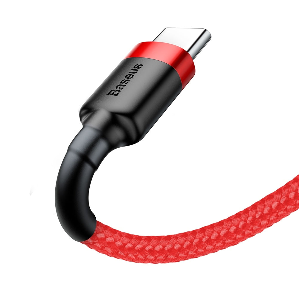 Baseus - Data Cable Cafule (CATKLF-A09) - USB to Type-C, Fast Charge, 3A, 480Mbps, 0.5m - Red