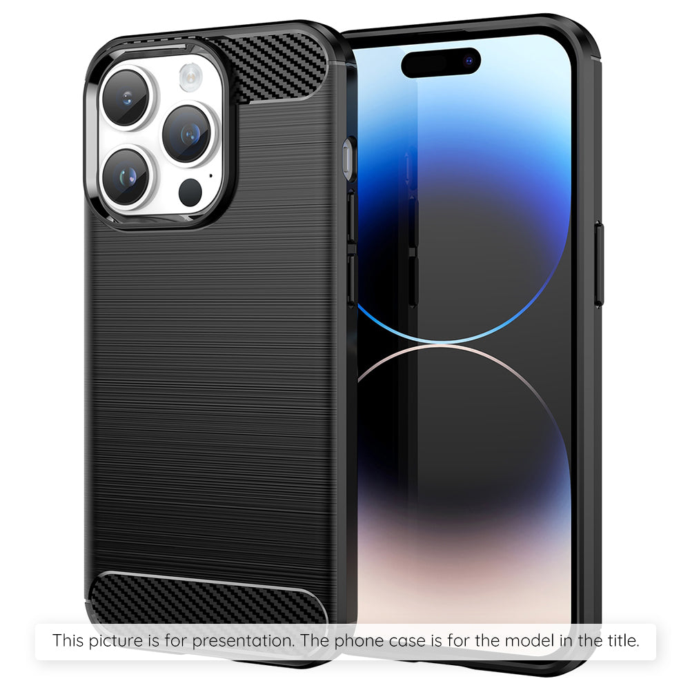 Husa de protectie Techsuit Carbon Silicone compatibil cu iPhone 18 Pro Max / iPhone 17 Pro Max, Negru