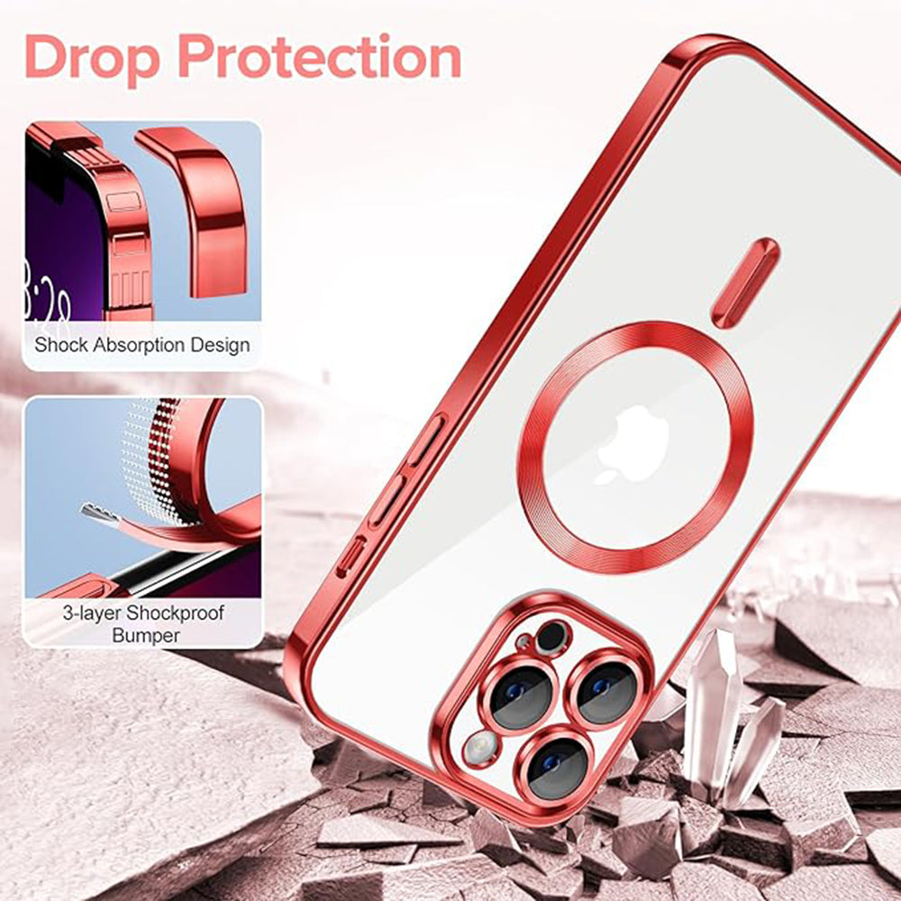 Techsuit - Luxury Crystal MagSafe - iPhone 13 Pro - Red