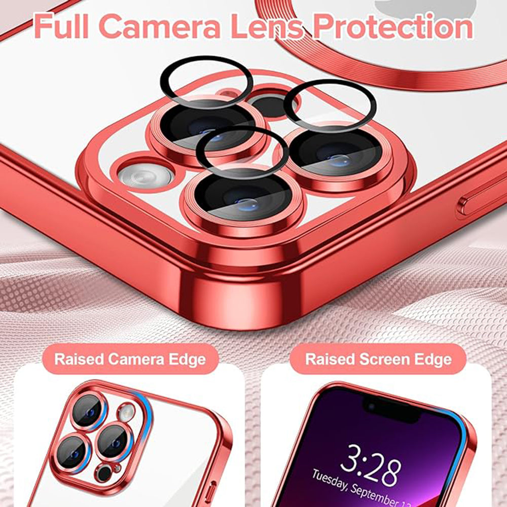 Techsuit - Luxury Crystal MagSafe - iPhone 13 Pro - Red