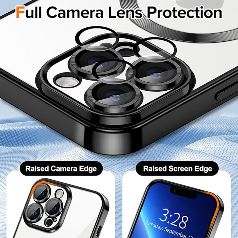 TechSuit Husa de protectie Techsuit Luxury Crystal MagSafe compatibil cu iPhone 13 Pro, Negru – imagine 4