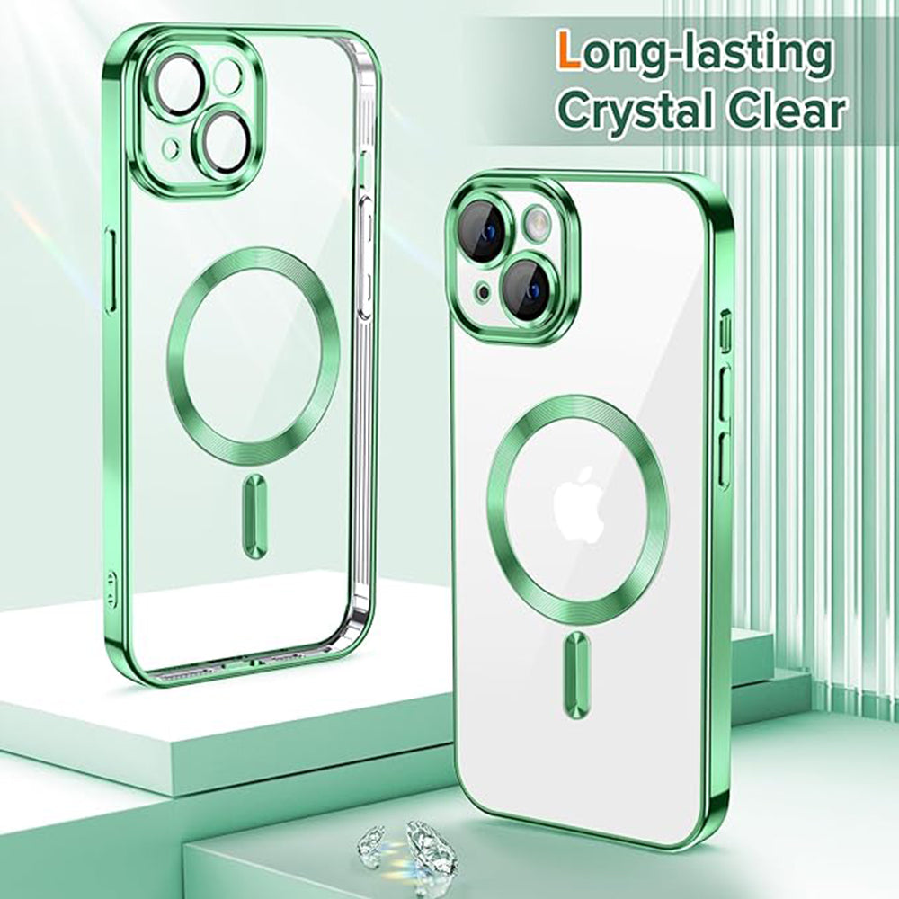 TechSuit Husa de protectie Techsuit Luxury Crystal MagSafe compatibil cu iPhone 13, Verde Deschis – imagine 2