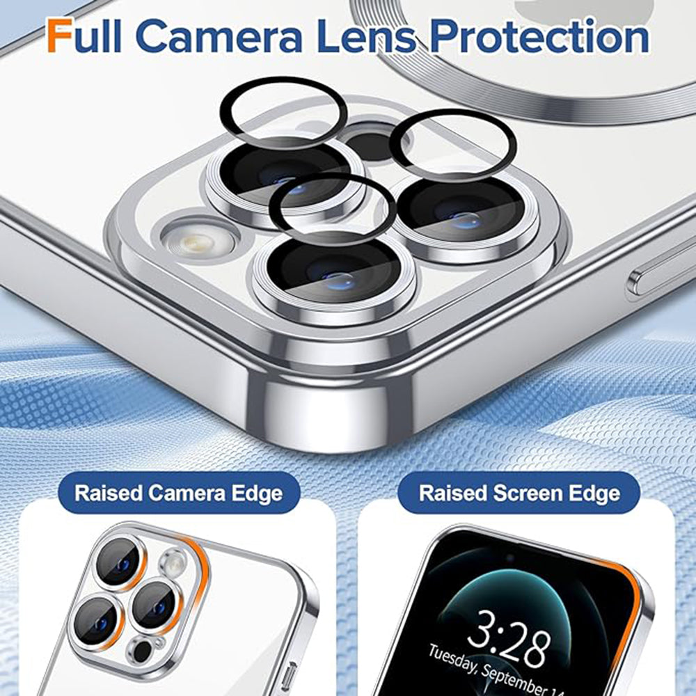Husa de protectie Techsuit Luxury Crystal MagSafe compatibil cu iPhone 12 Pro, Argintiu