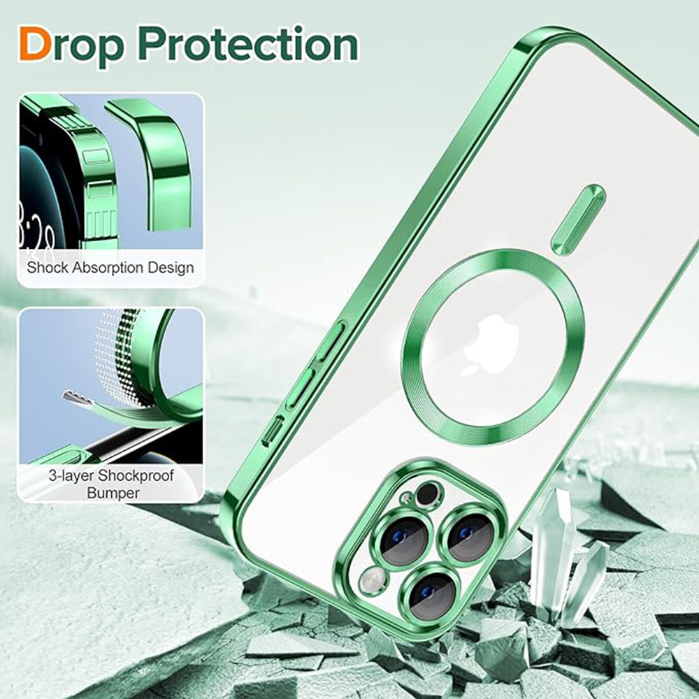 Techsuit - Luxury Crystal MagSafe - iPhone 12 Pro Max - Light Green