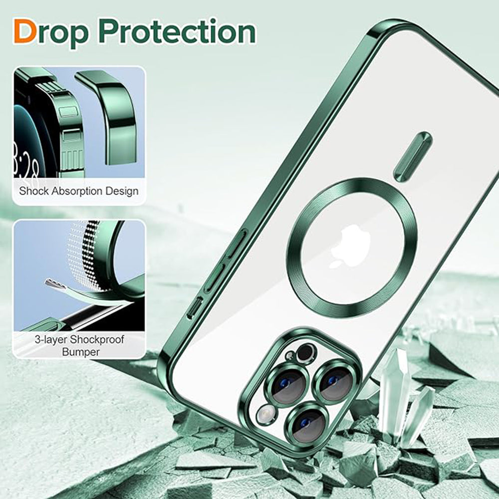 Techsuit - Luxury Crystal MagSafe - iPhone 12 Pro Max - Deep Green