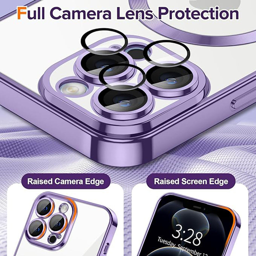 Husa de protectie Techsuit Luxury Crystal MagSafe compatibil cu iPhone 12 Pro Max, Mov