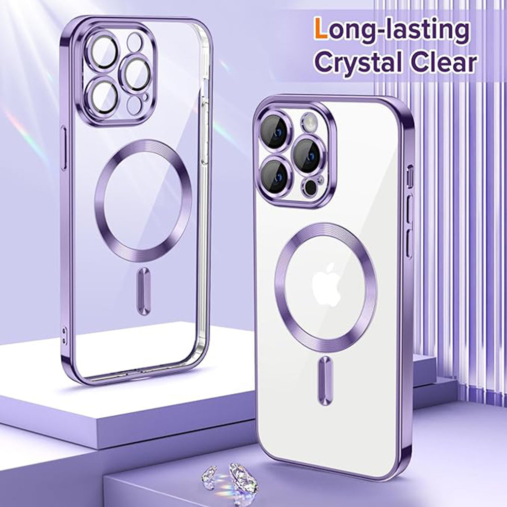 Husa de protectie Techsuit Luxury Crystal MagSafe compatibil cu iPhone 12 Pro Max, Mov