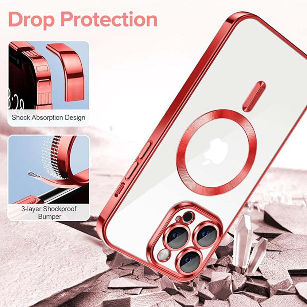 Techsuit - Luxury Crystal MagSafe - iPhone 12 Pro Max - Red