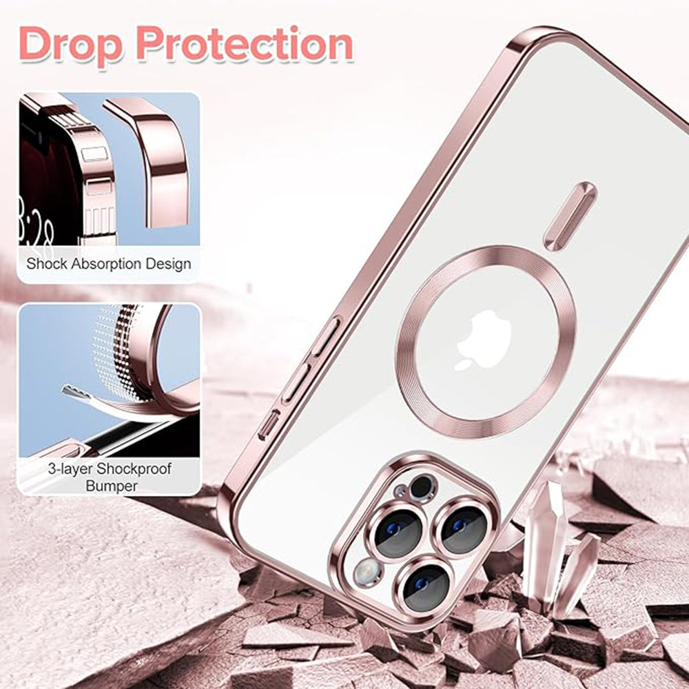 Techsuit - Luxury Crystal MagSafe - iPhone 12 Pro Max - Pink