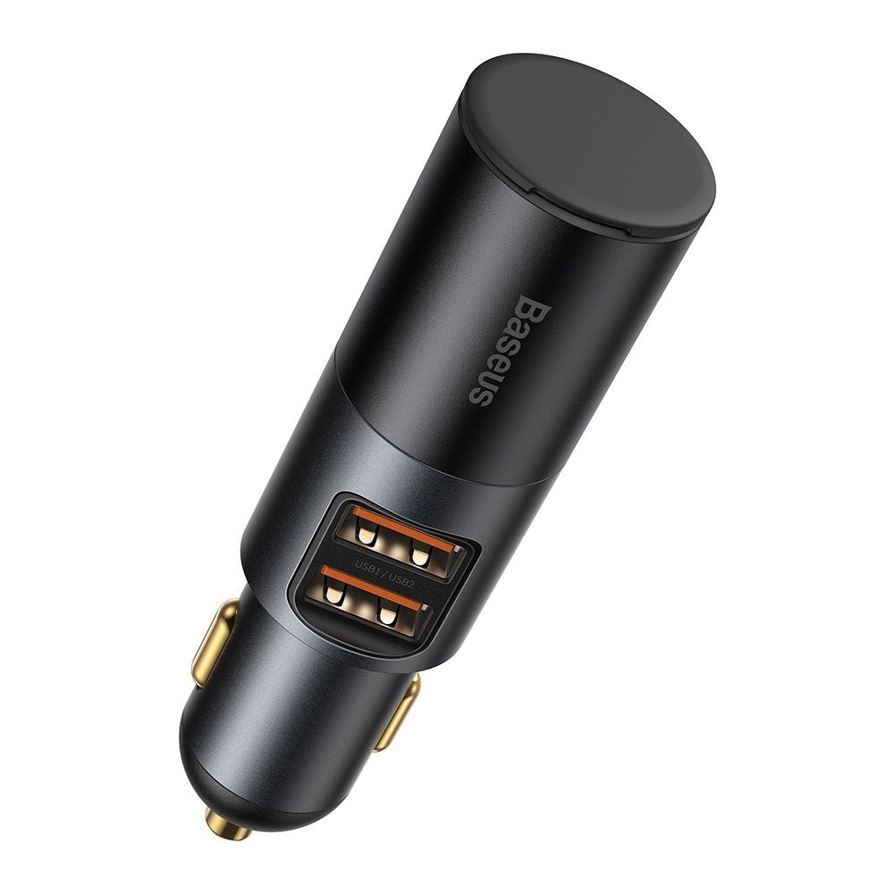 Baseus - Car Charger Share Together (CCBT-D0G/C00034800817-Z1) - Cigarette Lighter Expansion, 2xUSB-A, QC 3.0 120W - Gra