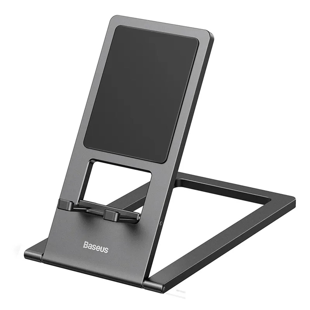 Baseus - Desk Holder Foldable (LUKP000013) - for Phone/Tablet with Silicon Pad, Foldable, 360° Adjustable, Aluminium - G