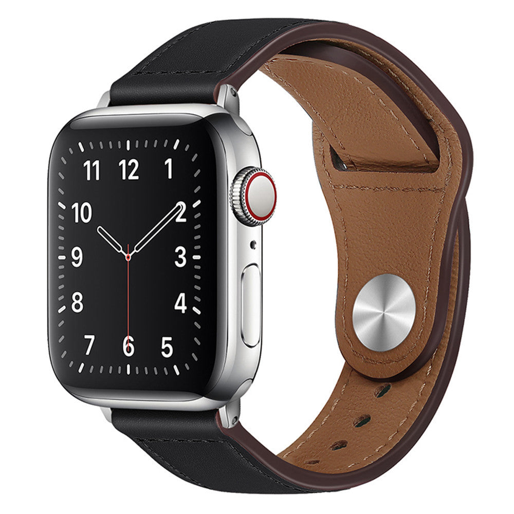 Techsuit - Watchband (W033) for MEN - Apple Watch 1/2/3/4/5/6/7/8/9/10/11/SE/SE 2/SE 3 (38/40/41/42mm) - Black