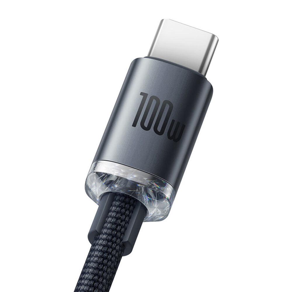 Cablu Baseus Crystal Shine (CAJY000501), USB-C, 100W, 2m, Negru