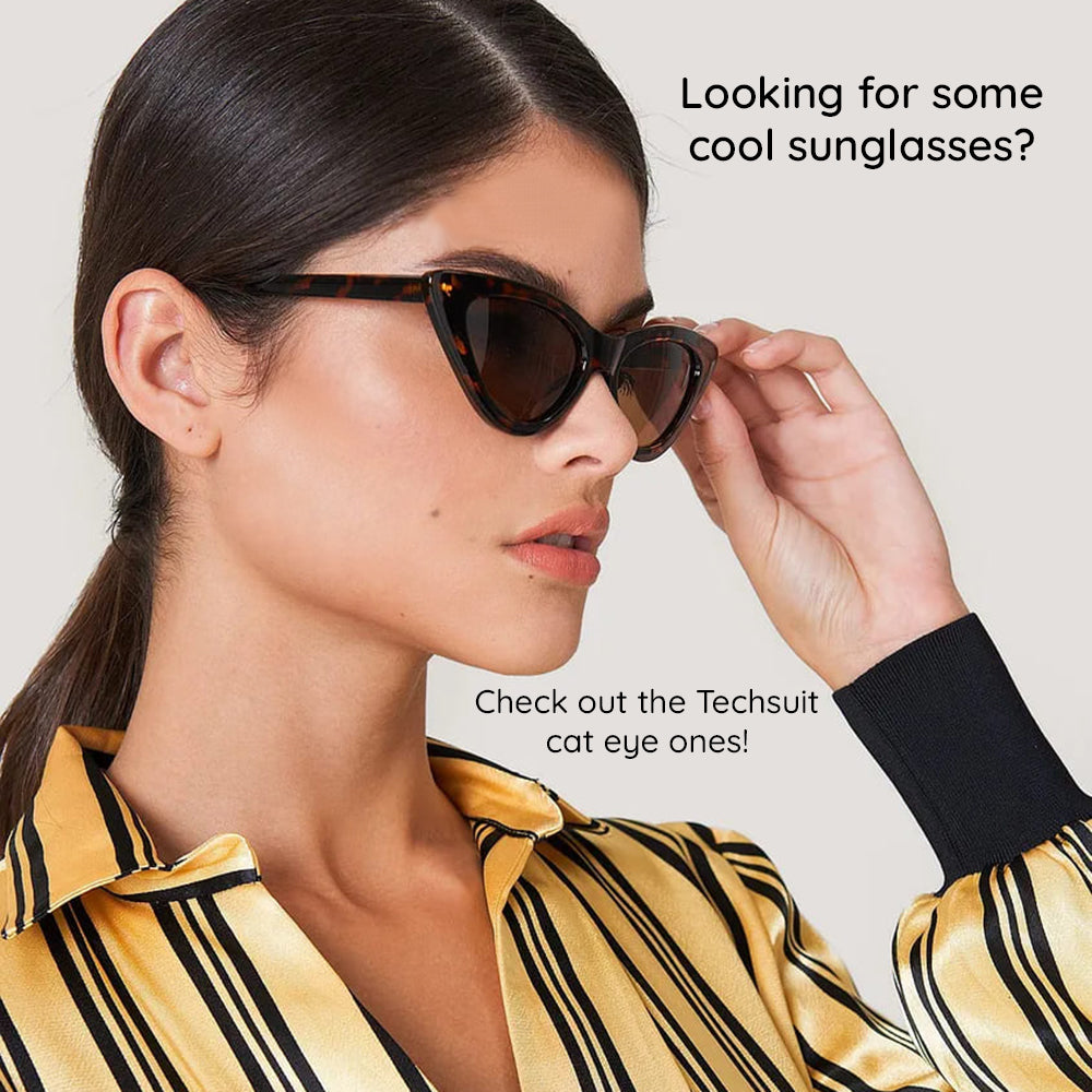 Techsuit - Sunglasses (5040) - for Women, PC Frame and Lens, Triangular - Brown