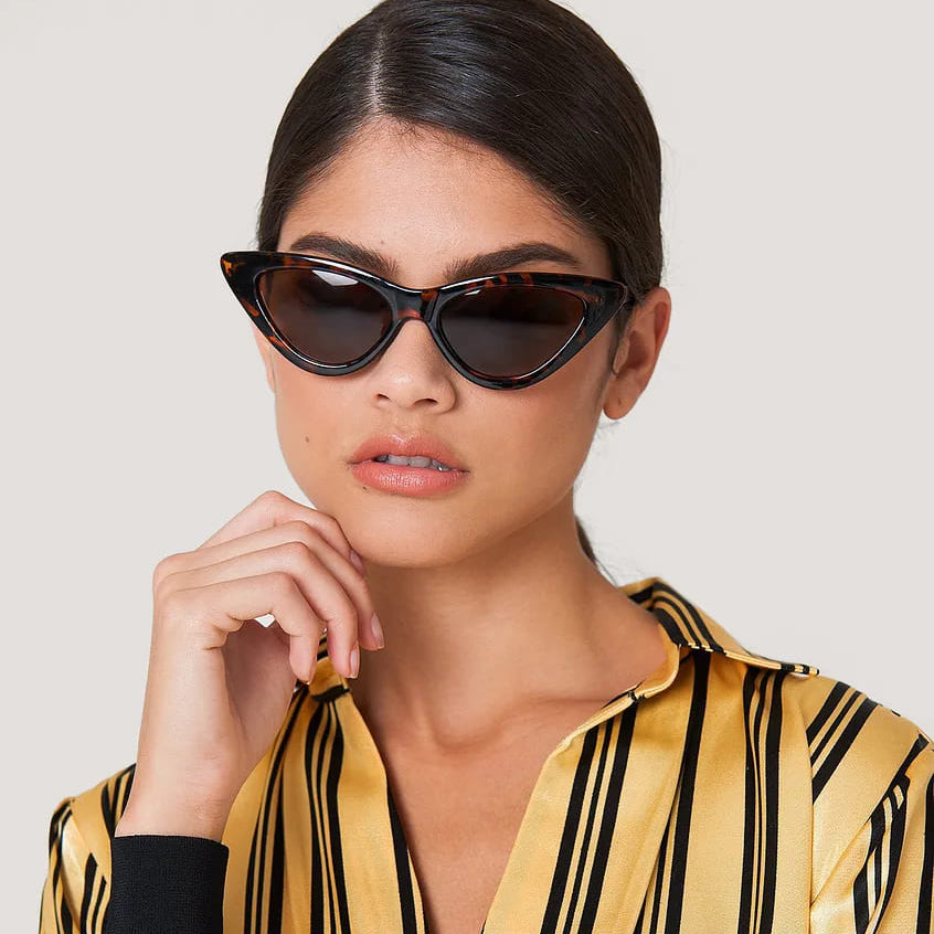Techsuit - Sunglasses (5040) - for Women, PC Frame and Lens, Triangular - Leopard