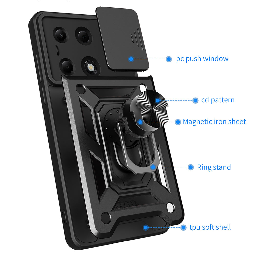 Techsuit - CamShield Series - Xiaomi Redmi Note 13 Pro 4G / Poco M6 Pro 4G / Note 14S 4G - Blue