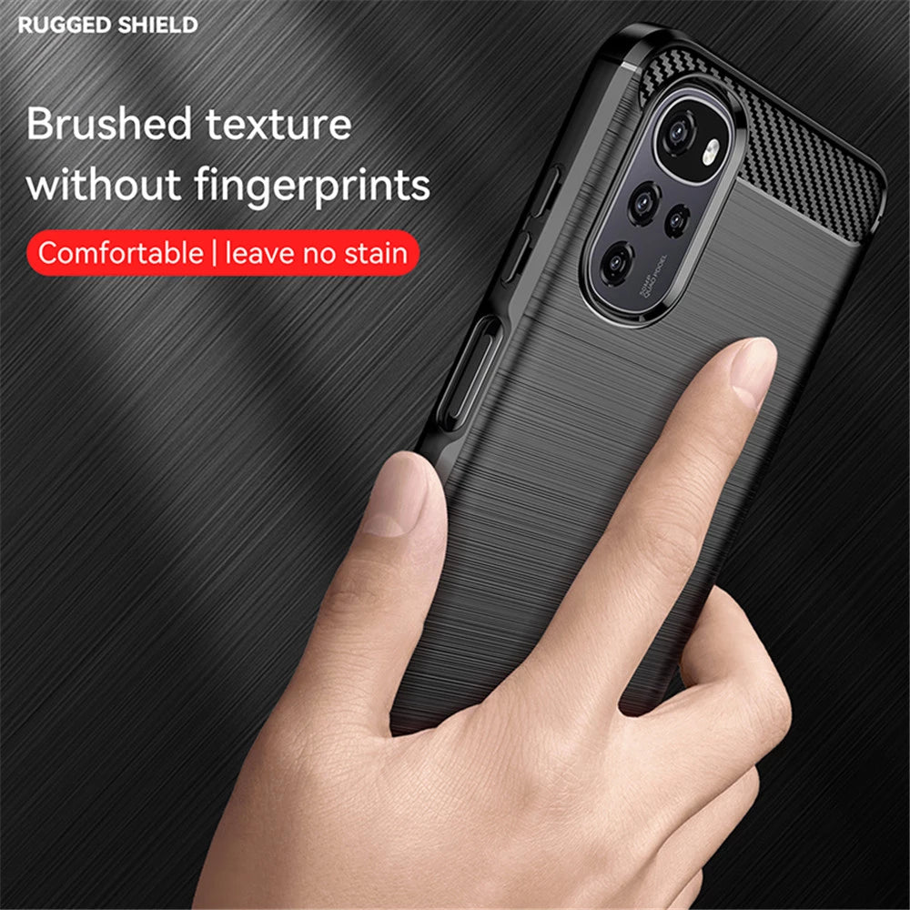 Techsuit - Carbon Silicone - Motorola Moto G22 - Black