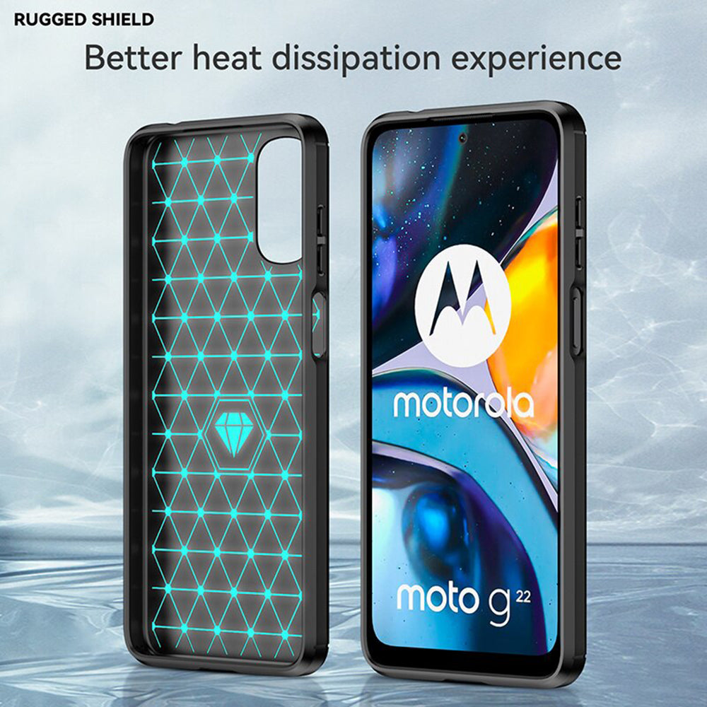 Techsuit - Carbon Silicone - Motorola Moto G22 - Black