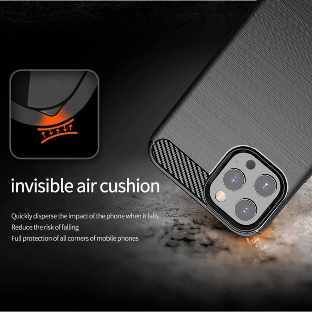 Techsuit - Carbon Silicone - iPhone 14 Pro - Black