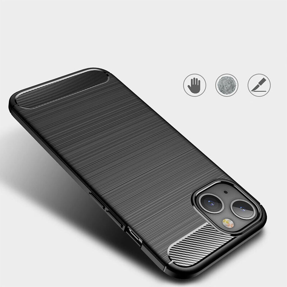 TechSuit Husa de protectie Techsuit Carbon Silicone compatibil cu iPhone 14, Negru – imagine 4