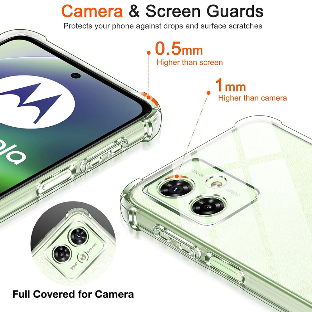 Techsuit - Shockproof Clear Silicone - Motorola Moto G54 Power Edition / G64 - Clear