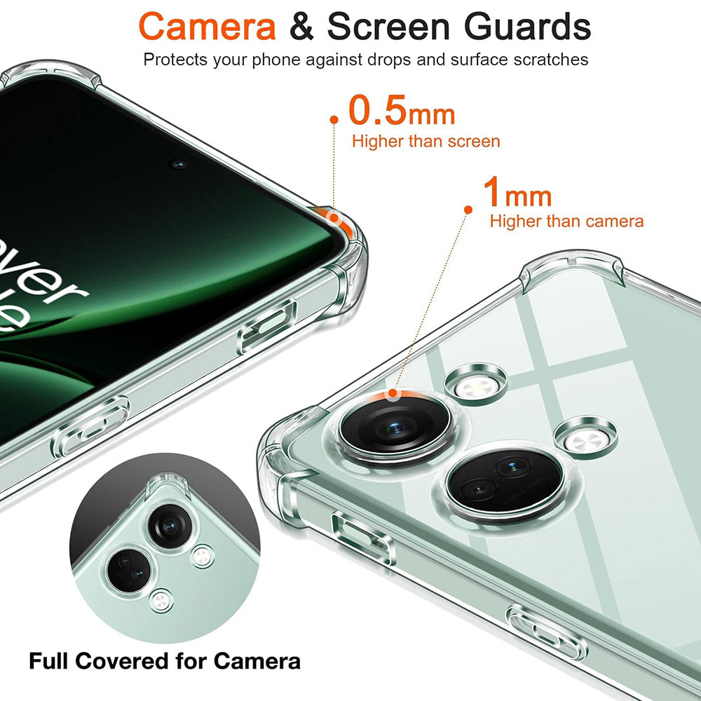 Techsuit - Shockproof Clear Silicone - OnePlus Nord 3 - Clear