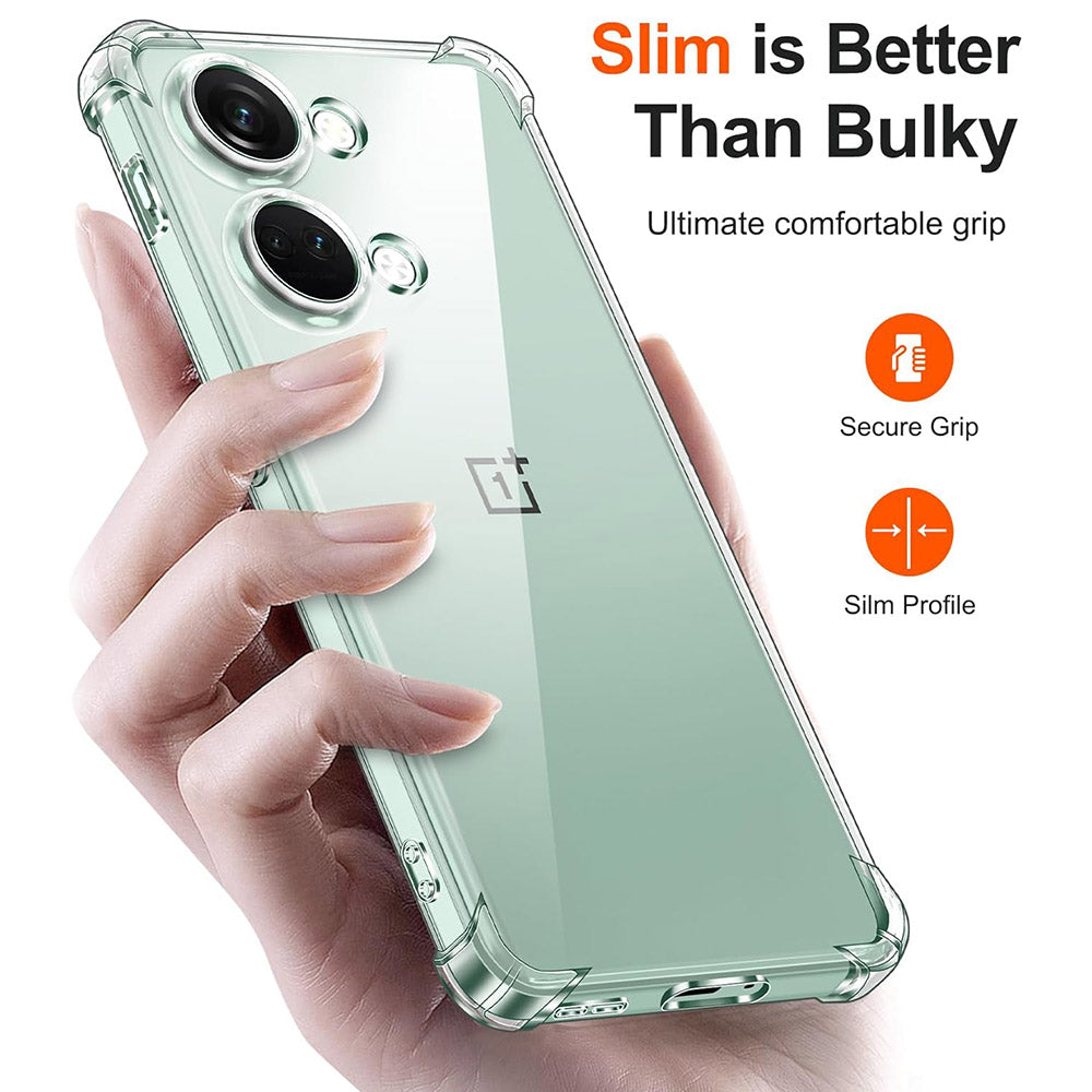Techsuit - Shockproof Clear Silicone - OnePlus Nord 3 - Clear