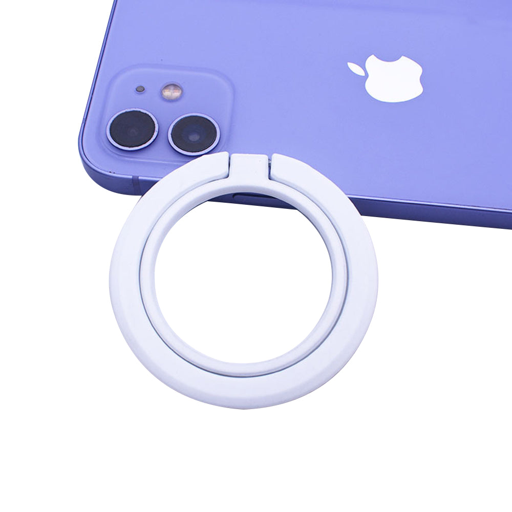 Techsuit - MagSafe Phone Ring (MPR3) - Round Shape, Aluminium Alloy, 3M - White