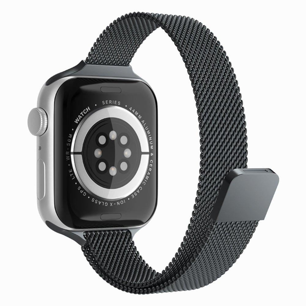 Techsuit - Watchband (W034) - Apple Watch 1/2/3/4/5/6/7/8/9/10/11/SE/SE 2/SE 3/Ultra/2/3 (42/44/45/46/49mm) - Black