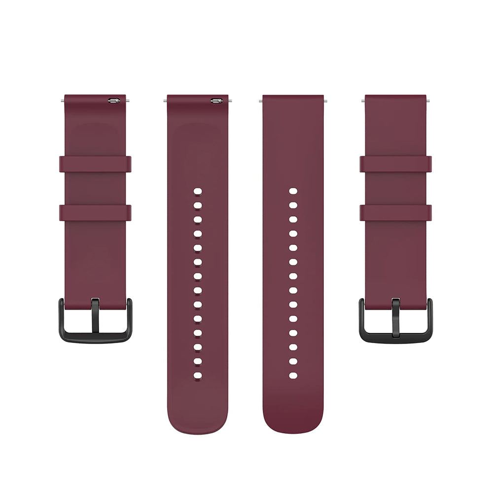 Techsuit - Watchband 20mm (W001) - Samsung Galaxy Watch 4/5/Active 2, Huawei Watch GT 3 (42mm)/GT 3 Pro (43mm) - Dark Re