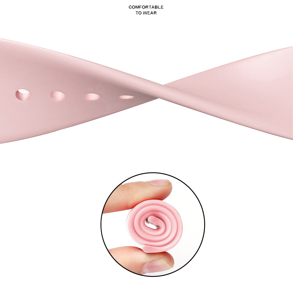 Techsuit - Watchband (W031) - Apple Watch 1/2/3/4/5/6/7/8/9/10/11/SE/SE 2/SE 3/Ultra/2/3 (42/44/45/46/49mm) - Light Pink