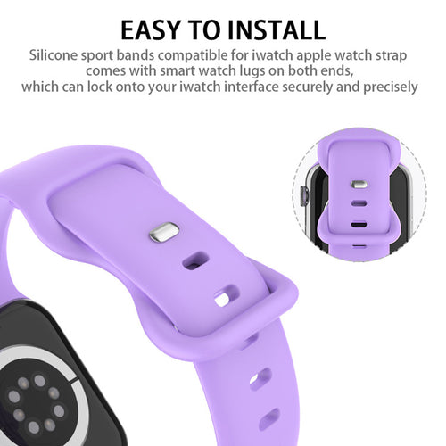 Techsuit - Watchband (W031) - Apple Watch 1/2/3/4/5/6/7/8/9/10/11/SE/SE 2/SE 3 (38/40/41/42mm) - Purple