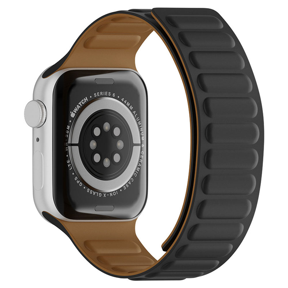 Techsuit - Watchband (W035) - Apple Watch 1/2/3/4/5/6/7/8/9/10/11/SE/SE 2/SE 3/Ultra/2/3 (42/44/45/46/49mm) - Black