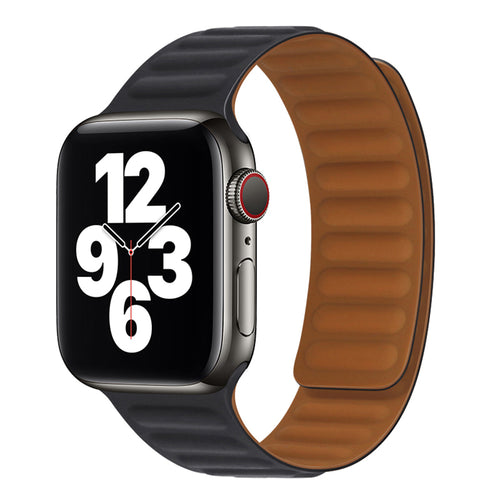 Techsuit - Watchband (W035) - Apple Watch 1/2/3/4/5/6/7/8/9/10/11/SE/SE 2/SE 3 (38/40/41/42mm) - Black