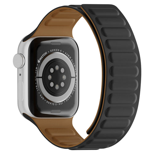 Techsuit - Watchband (W035) - Apple Watch 1/2/3/4/5/6/7/8/9/10/11/SE/SE 2/SE 3 (38/40/41/42mm) - Black