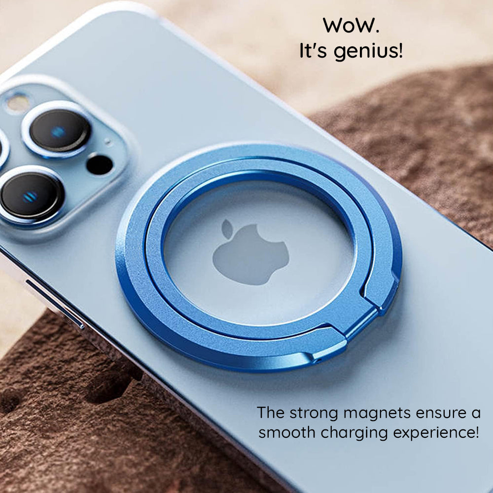 Techsuit - MagSafe Phone Ring (MPR3) - Round Shape, Aluminium Alloy, 3M - Gold