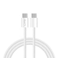 Cablu Lito LD04CC, Type-C to Type-C, PD60W, 1m, Alb