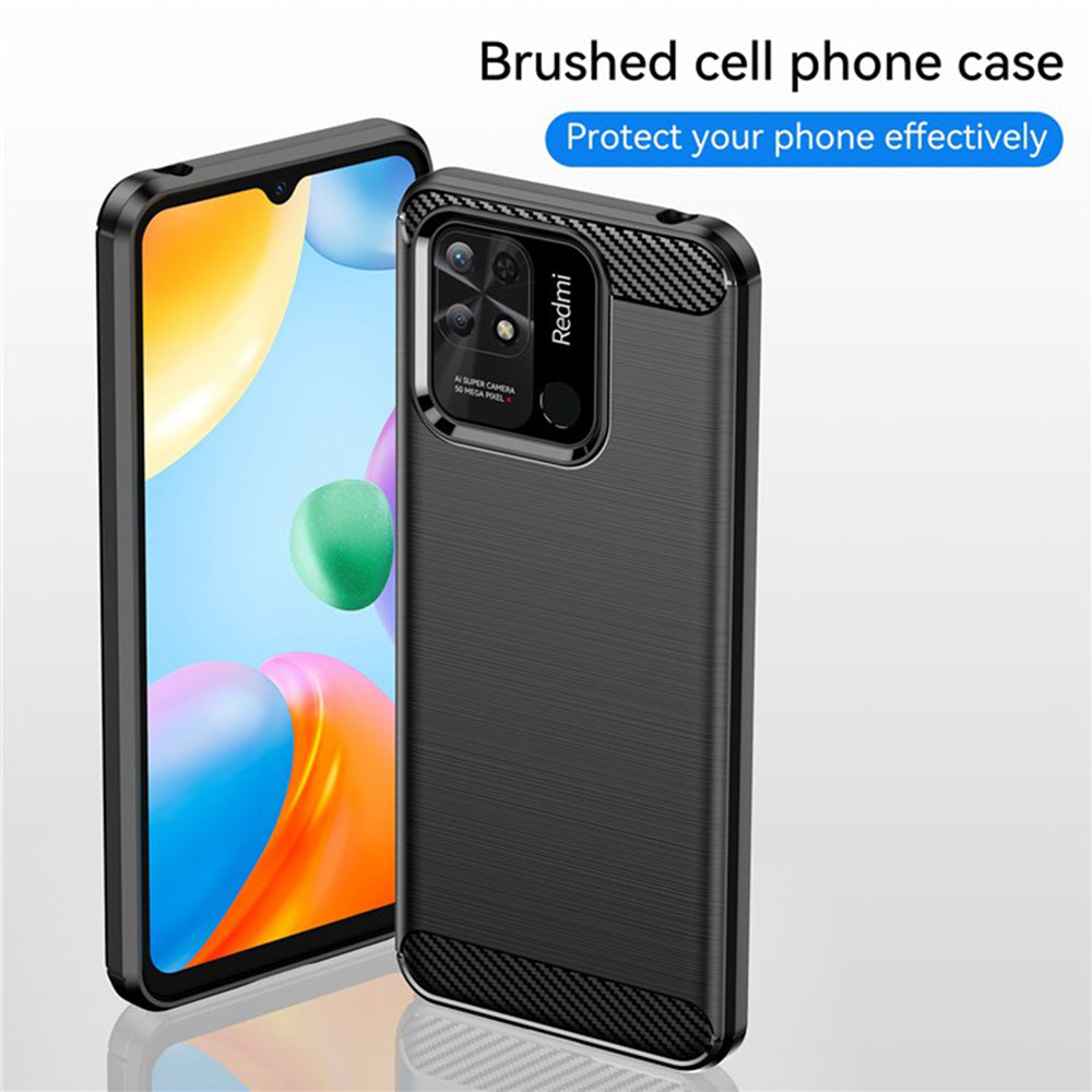 Techsuit - Carbon Silicone - Xiaomi Redmi 10C - Black