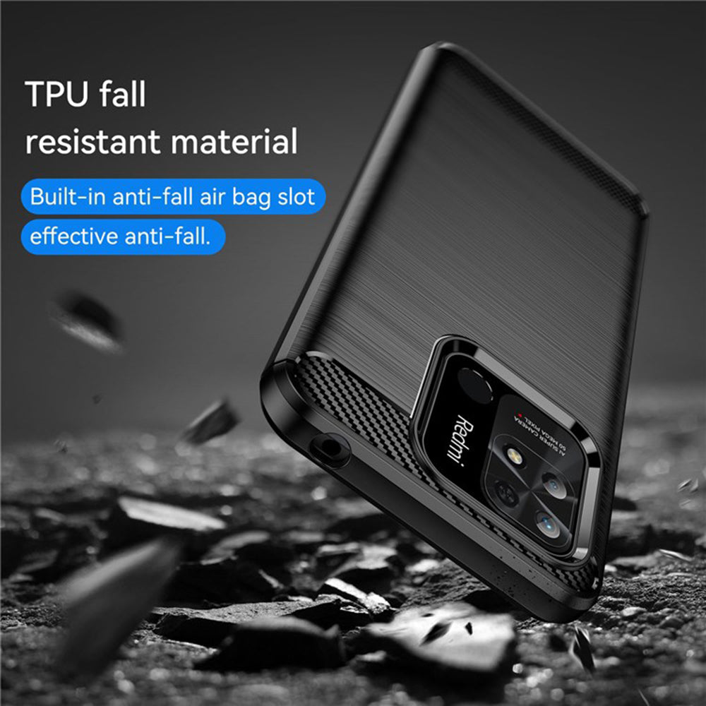Techsuit - Carbon Silicone - Xiaomi Redmi 10C - Black