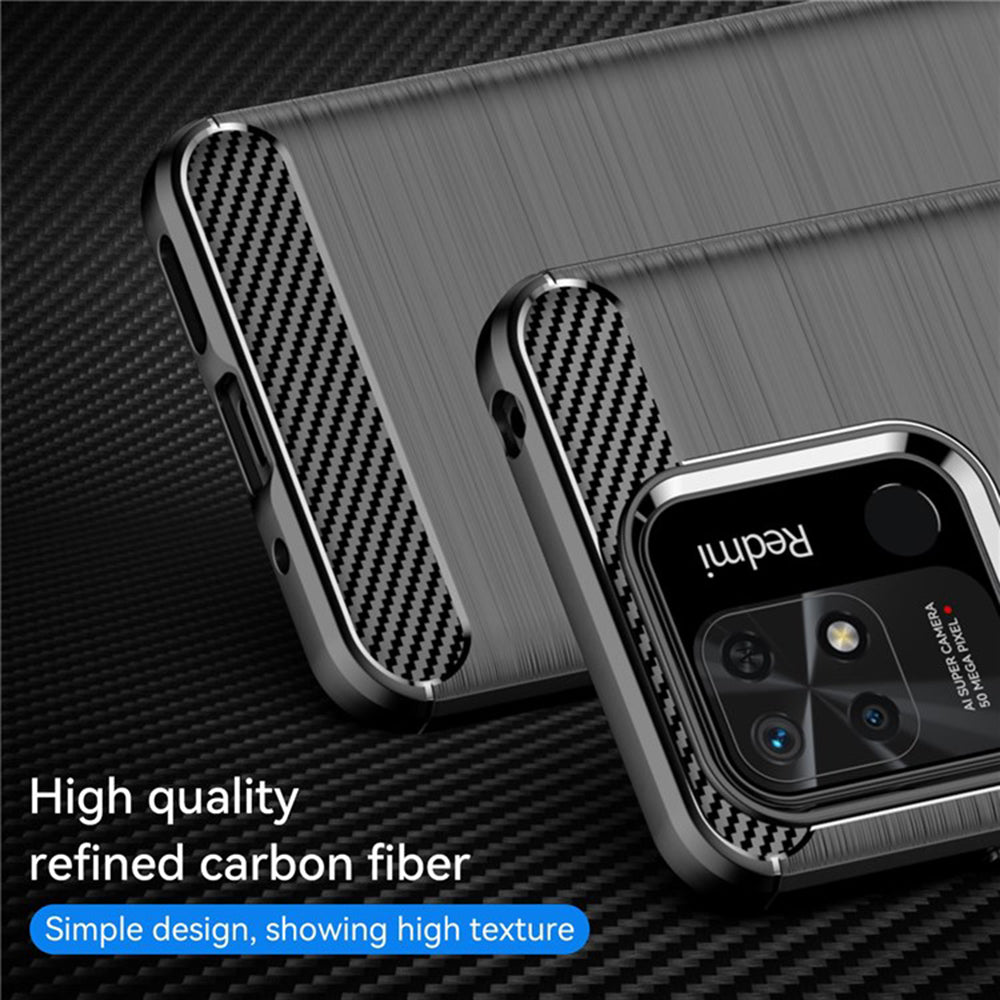 Techsuit - Carbon Silicone - Xiaomi Redmi 10C - Black