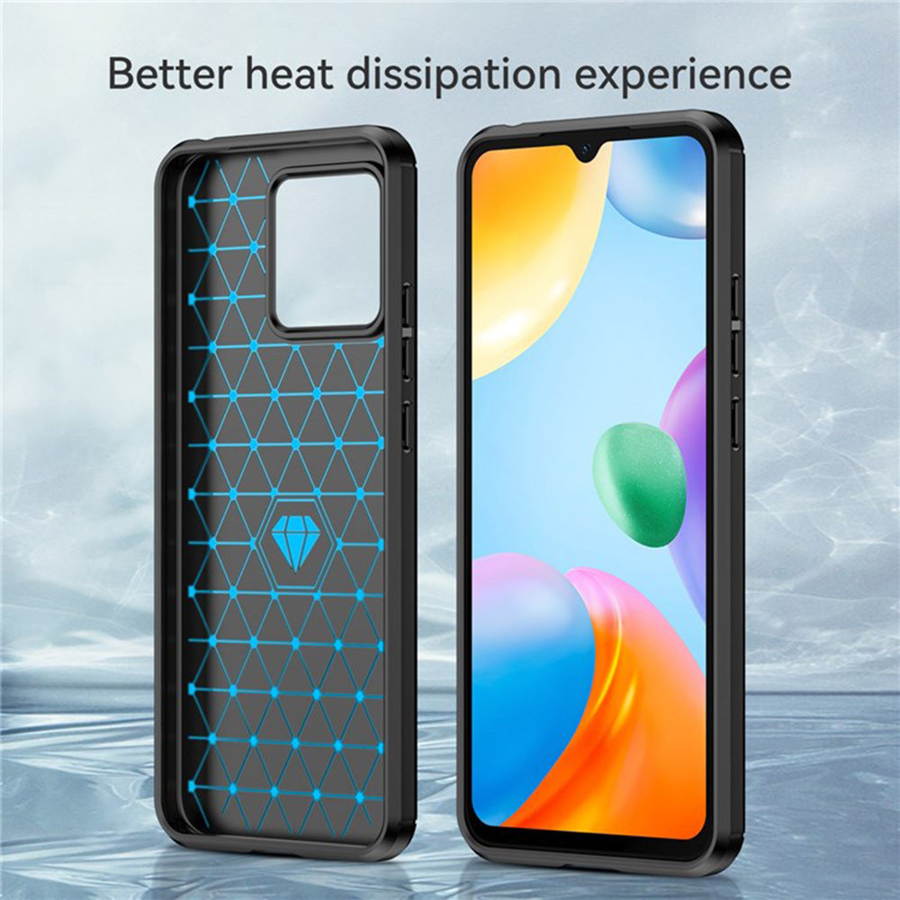 Techsuit - Carbon Silicone - Xiaomi Redmi 10C - Black