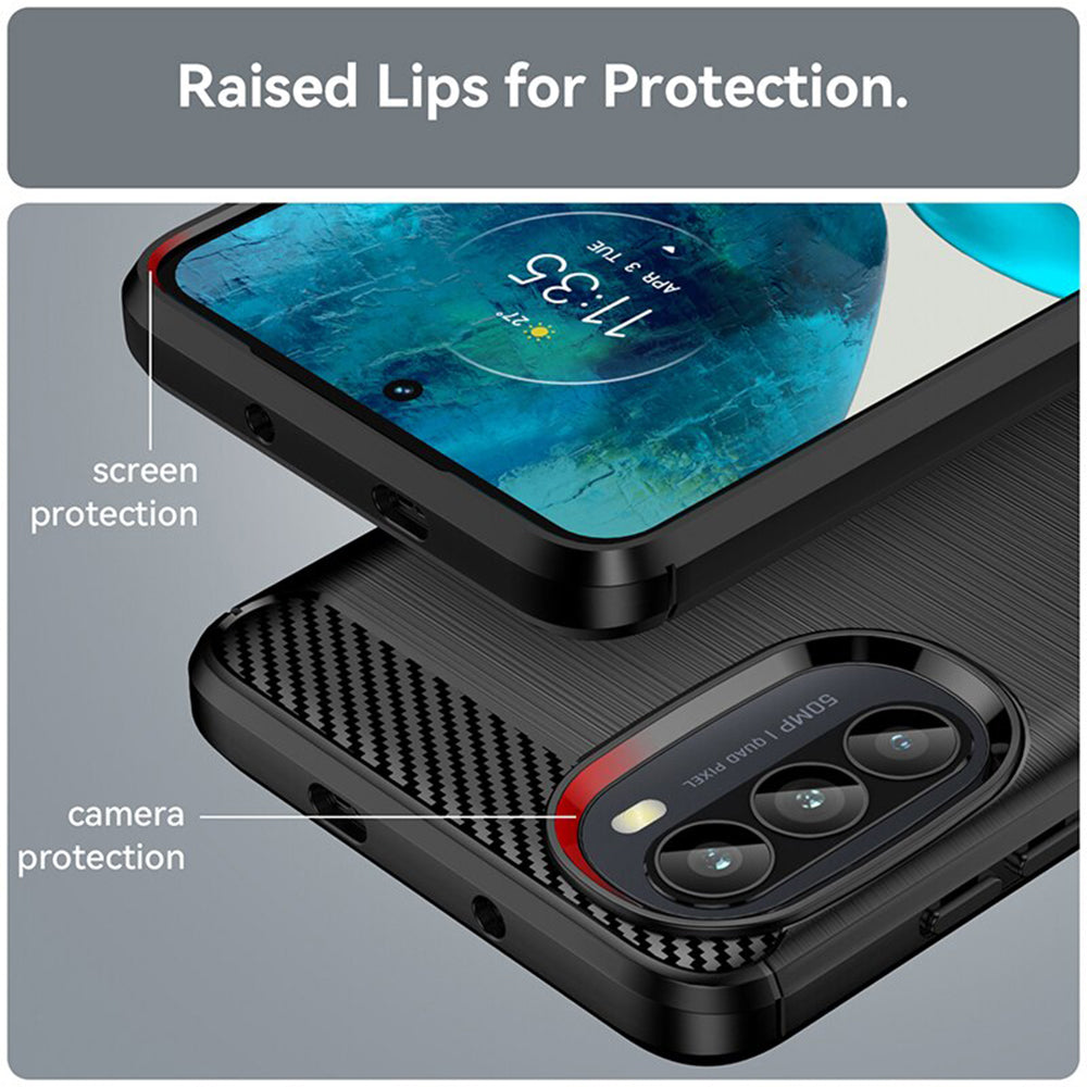 Techsuit - Carbon Silicone - Motorola Moto G52 4G / Moto G82 5G - Black