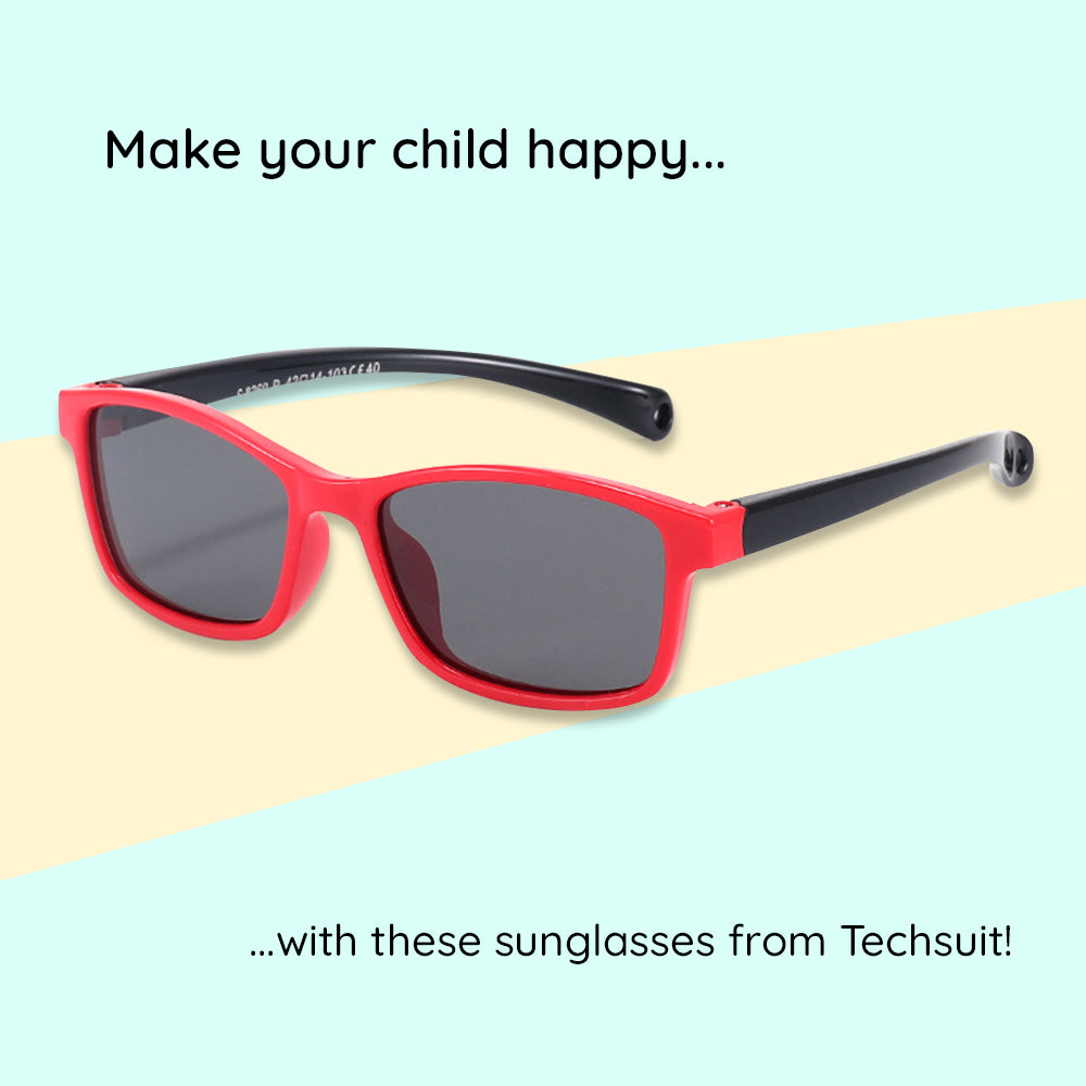 Techsuit - Sunglasses Polarised (8260-C40) - for Babies - Red / Black