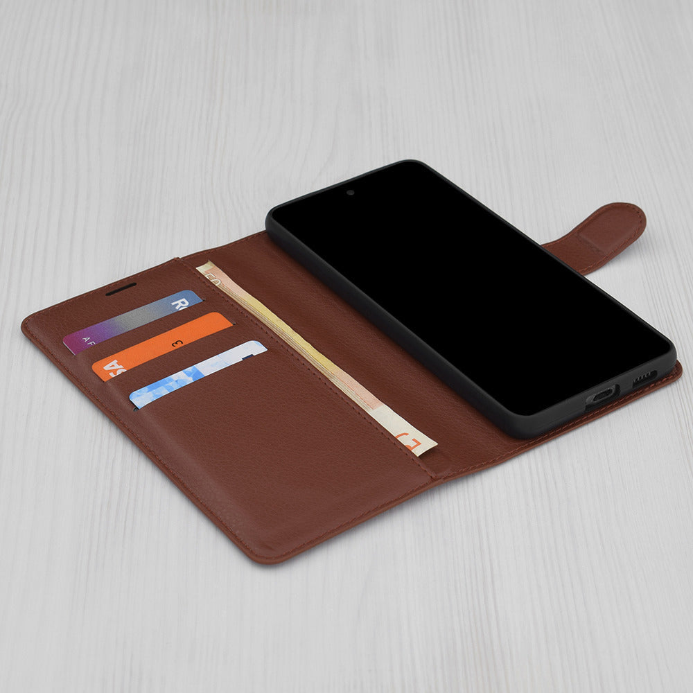 Techsuit - Leather Folio - Motorola Moto G86 - Brown