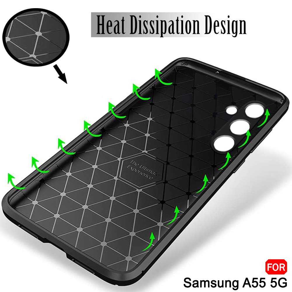 Techsuit - CarbonFiber - Samsung Galaxy A55 5G - Black
