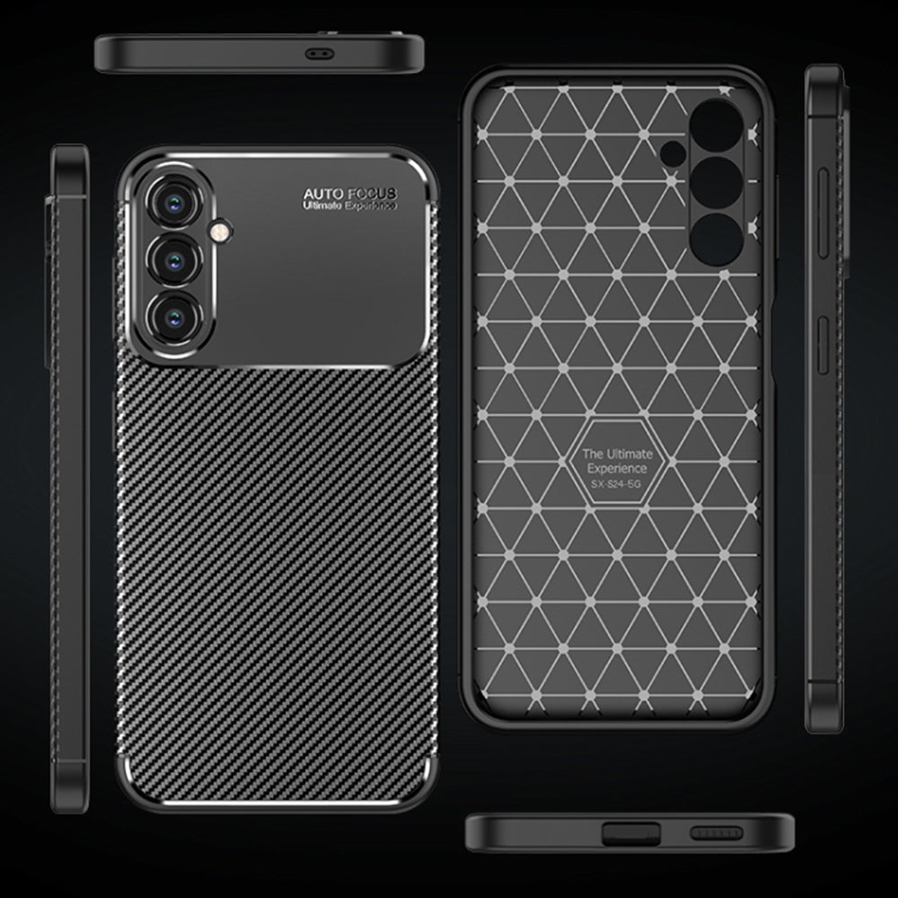 Techsuit - CarbonFiber - Samsung Galaxy S24 - Black