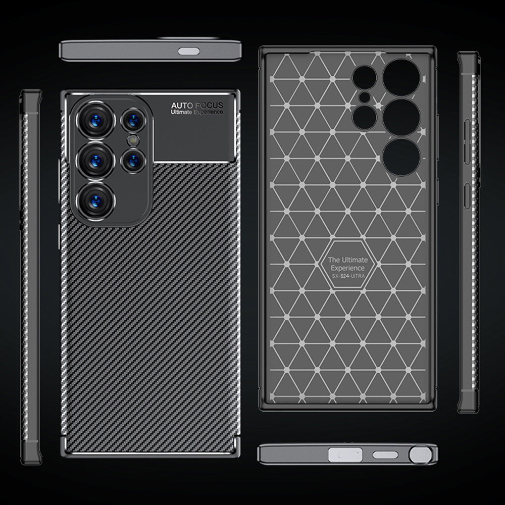 Techsuit - CarbonFiber - Samsung Galaxy S24 Ultra - Black