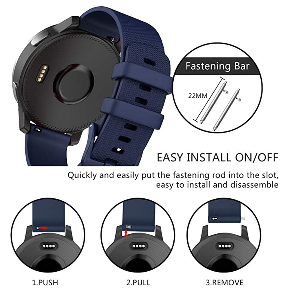 Techsuit - Watchband 20mm (W006) - Samsung Galaxy Watch 4/5/Active 2, Huawei Watch GT 3 (42mm)/GT 3 Pro (43mm) - Blue