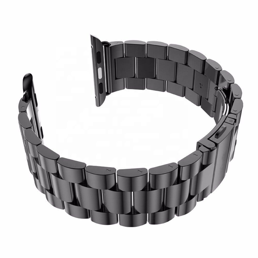 Techsuit - Watchband (W036) - Apple Watch 1/2/3/4/5/6/7/8/9/10/11/SE/SE 2/SE 3 (38/40/41/42mm) - Black