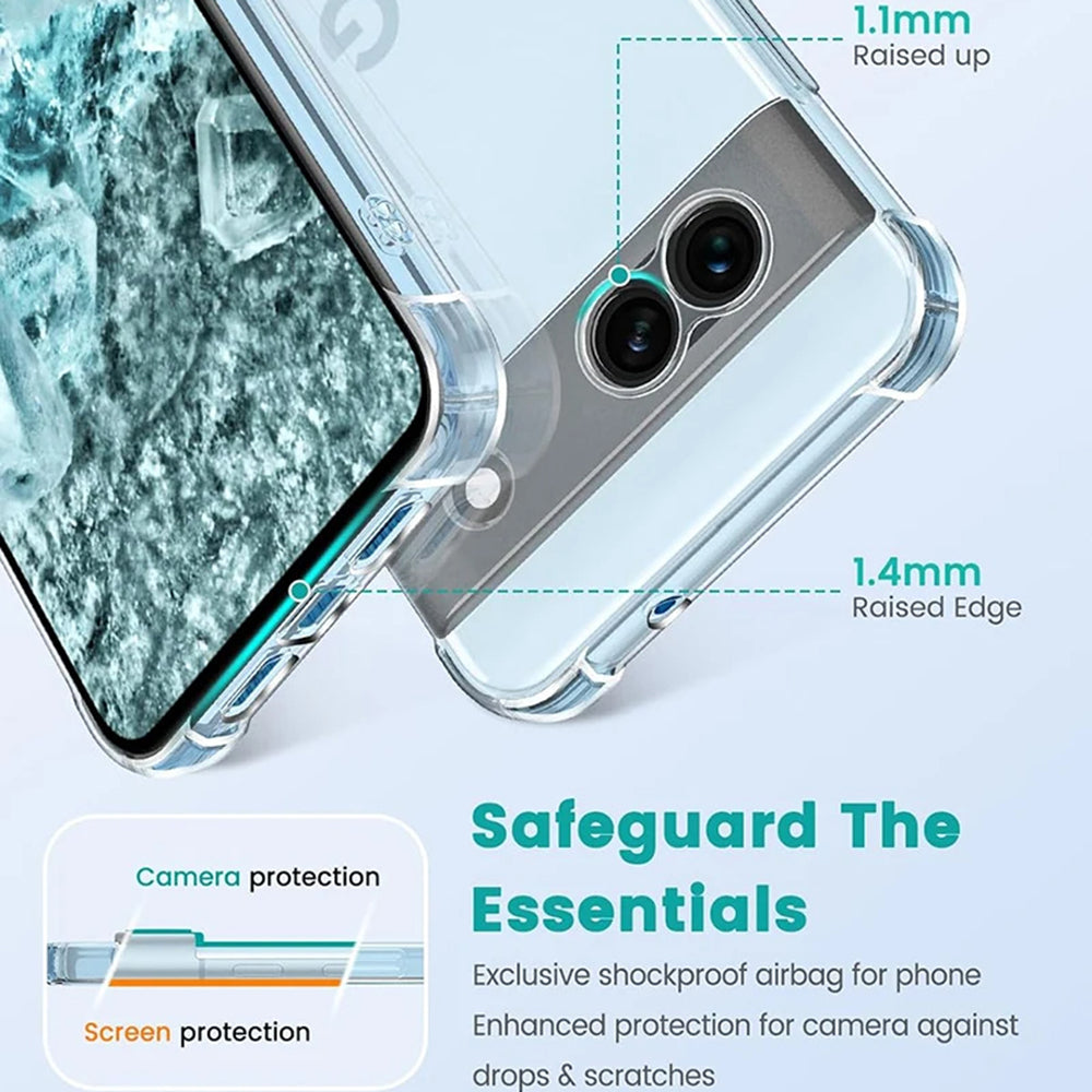 Techsuit - Shockproof Clear Silicone - Google Pixel 9 Pro - Clear